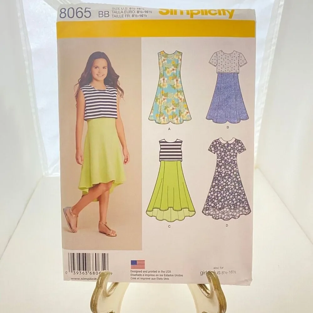 #8065 Simplicity Girls Dress Sewing Pattern